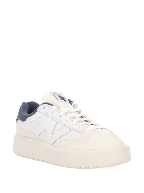 white/indigo blue calf leather panelled design New Balance | CT302VAWHITE/BLUE